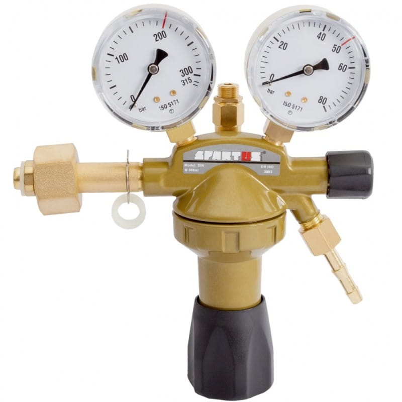 Redutor SPARTUS Nitrogênio 1/4" RH pressão de saída 50 Bar