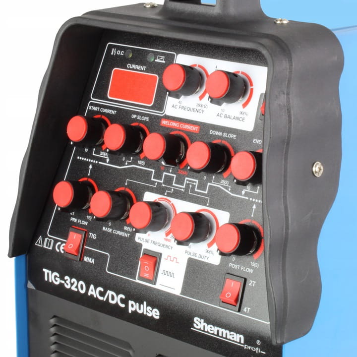 Sherman TIG 320 AC/DC Pulsado + refrigerador de água WS-7.5LT + carrinho - Image 5