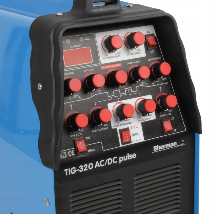 Sherman TIG 320 AC/DC Pulsado + refrigerador de água WS-7.5LT + carrinho - Image 6